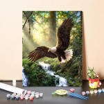 K&auml;sitsi maalitud numbrid &Otilde;limaal L&otilde;uend DIY maal numbrite j&auml;rgi Kodukaunistus Digitaalne &otilde;limaal 40x50cm no frame