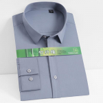 Meeste klassikaline pikkade varrukatega veniv bambuskiust kleit-s&auml;rk taskuteta, standardse sobivusega t&ouml;&ouml;koha kontoris kergesti hooldatavad s&auml;rgid 44