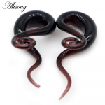 &Uuml;ks paar Pyrex-klaasist k&otilde;rva spiraalne koonusm&otilde;&otilde;turiga k&otilde;rvatropi venituslaiend augustamine klaasm&otilde;&otilde;turi keha ehete augustamine 14mm lilla