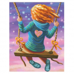 5D DIY Teemantmaalimine Kiikuv laps Ristpistes komplekt Mosaiik Teemanttikand Roos T&auml;is &uuml;mmargune/ruudukujuline puurimine Kodukaunistus Round 20x30cm