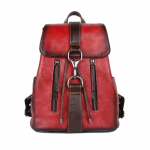 Johnature ehtsast nahast kott naiste retro esimese kihiga veisenahast reisiseljakott rihma pandlaga suure mahutavusega kott punane