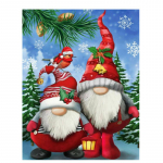 Huacani teemantmaaling J&otilde;uluvana multikas T&auml;isruudu/&uuml;mmargune Teemanttikandid Mosaiik J&otilde;ulude kodukaunistus Full Square 20*30 cm