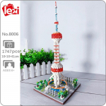 8006 World Architecture Shanghai Oriental Pearl teletorni mudel Mini Teemantplokid Tellised Ehitusm&auml;nguasi lastele karbita