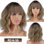 MERISIHAIR naiste l&uuml;hike plaatinablond ombre laineline parukas koos tukkidega naistele m&otilde;eldud Cosplay peoparukad, loomulikud, igap&auml;evaseks kasutamiseks 12inches