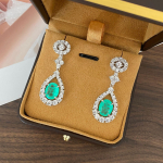 Gica Gema Paraiba k&otilde;rvar&otilde;ngad 925 Sterling h&otilde;be 9*11mm rippk&otilde;rvar&otilde;ngad unikaalne disain romantilised peened ehted pulmapeo kingitused uus trend 925 Silver sinine