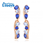 LSOOYH Clip K&otilde;rvar&otilde;ngad Roosa kullav&auml;rvi Moodne k&otilde;rvar&otilde;ngas Naistele Geomeetria Cubic Zirconia Tilk K&otilde;rvar&otilde;ngad Ehted A