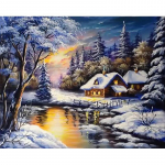 5D Teemantmaali Ristpistekomplekt Lumi Scenic Teemanttikandid Maastiku Mosaiik Ristpistes Seinakunst Kodukaunistuse kingitus Full Round 20x30CM