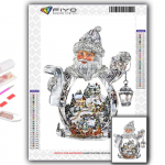 DIY 5D Teemantmaali J&otilde;ulupuu J&otilde;uluvana Lumemees Ristpistekomplekt T&auml;ispuurimise Tikand Mosaiik Kunst Pilt kividest Kingitus Full Round 20X30CM