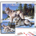 5D Teemantmaali Loomade Hundi Ristpistega Teemanttikandid Mosaiik Full Round 20X30CM