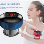 Nutikas vaakumkuppimine Gua Sha instrument Meridian Dredging Massager Suction Electric Breath Soojendus punane