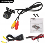 Objektiiv Kalasilm auto tahavaatekaamera LED-&ouml;ine n&auml;gemine universaalne varuparkimiskaamera 170&deg; lainurk autotarvikud 8 LEDs