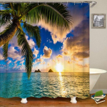 3d Rannamaastik Du&scaron;ikardinad Meri Ookean Vahemere Vannitoa kardin Veekindel riidest kaunistus 180*240cm Vannikardin 180x180cm