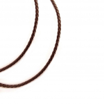 Les Tr&eacute;sors De Lily [R4040] - tumepruun 'Leather' punutud terasn&ouml;&ouml;r - 45 cm 4 mm oranž
