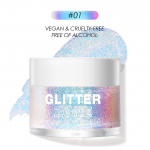 Body Glitter geel naistele ja t&uuml;drukutele veekindel kauakestev l&auml;ikiv vedel litrid keha s&auml;ra #01