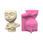 Love Girl kipsist lillepott Silikoonvaigust vorm Epoksiidvaik Valuvorm Sukulents Vaas Tsementvorm K&uuml;&uuml;nlahoidja Vorm