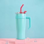 Big Mac Frost Cup roostevabast terasest 40 untsi k&auml;epidemega isolatsioonitass Suure mahutavusega veetassiga kontorik&otilde;rretops 8 * 27.5cm