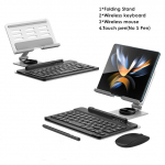Juhtmeta klaviatuur ja hiir Samsung Galaxy Z Fold 4 3 2 Tab Ipad tahvelarvutile Bluetooth - &Uuml;hilduv klaviatuur, p&ouml;&ouml;rlev kokkuklapitav alus Wireless Keyboard