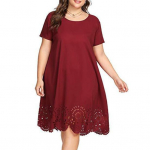 Naiste suvine midikleit &otilde;&otilde;nsa &auml;&auml;risega plusssuuruses l&uuml;hikeste varrukatega, kaeluse avara all&auml;&auml;rega &uuml;hev&auml;rviline naiste igap&auml;evakleit XL sinine