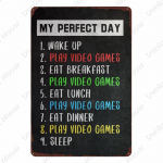 Hoiatus Angry Gamer Vintage plekist m&auml;rkidega m&auml;ngimine Kordusplakat Klubi Kodu Magamistoa Sisustus S&ouml;&ouml; magama m&auml;ng Naljakad seinakleebised Plaat N379 20x30cm