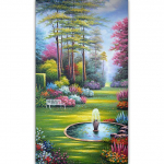 Tindimaal euroopa stiilis elutoa kaunistus plakat kunst Maastik &Otilde;limaal Aed maastik L&otilde;uend rippuv maal 20cm&times;40cm NoFrame