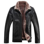 Meeste vabaaja Slim Fit soojad reisimantlid jakk Talvine meeste riided karusnahk lambanahk pikad varrukad Oversize M must
