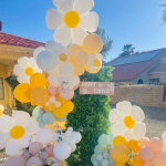 Daisy &otilde;hupallid tohutu valge lillega karikakra fooliumiga Mylar &otilde;hupallid Boho kaunistused