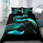 3D HD Digital Print Snake voodipesukomplektid loomade tekikott + padjap&uuml;&uuml;r 2/3 tk &uuml;he kaheinimesevoodiga &uuml;lisuur kaheinimesevoodi komplekt USA/AU/EL suurus USTwin 172x218
