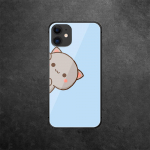 Peach Goma Cat karastatud klaasist telefoni&uuml;mbris iPhone'ile Samsung Galaxy OnePlus Oppo Xiaomi Redmi Note SA 7 8 9 10 11 12 13 14 20 21 22 53 Pro Max Ultra iPhone 6 or 6S