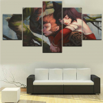 Moodne l&otilde;uendile tr&uuml;kitud plakat Kodukaunistus 5 t&uuml;kki League Of Legends M&auml;ng Maalimine Seinakunst Pildid Poistetuba Modulaarne Raamiga 20x35cm*2 20x45cm*2 20x55cm*1