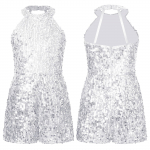 Tantsuriided lastele T&uuml;drukutele, p&auml;itsed kaelaga, litrid Jazz tantsukost&uuml;&uuml;m Shorty Unitard jumpsuit 13-14 Years h&otilde;be