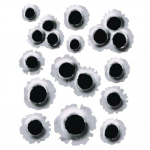 Autokleebised 23 cm X 29 cm 3D kuuliaukude kleebised 3 naljakat style 1