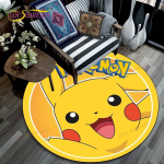 Elutoa vaip Pikachu Cartoon Pokemon 3D &uuml;mmargused matid diivanilauale Kodu lastele P&otilde;randavaip, libisemisvastane ala vaip 100cm