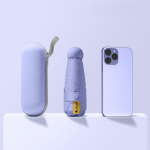 Punase lehe UV-vastane Suurendatud Kaheotstarbeline p&auml;ikesevari V&auml;ike vihmavari UV p&auml;ikesekaitsekreem Must kummist p&auml;ikesevari Parasol Mini Capsule Umbrella