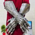 Keskaegne Nazguli kindade komplekt Armor kindad, kost&uuml;&uuml;m Kindad, Kindad Paar Halloweeni j&otilde;ulukingid