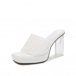 9 cm naiste seksikad k&otilde;rged kontsad sandaalid &ouml;&ouml;n&auml;itus Stiletto Crystal Pumps Peep Toe kingad 35 valge