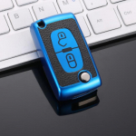 Nahast TPU auto kaugjuhtimispuldi v&otilde;tme&uuml;mbrise kate Peugeot 107 207 307 308 407 607 3008 5008 jaoks Citroen Xsara Picasso C5 C6 C8 jaoks 2 Buttons