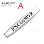 3D metallist auto poritiibade embleem EXCLUSIVE Logo B/enz jaoks VITO C180 W205 W213 E300 E200 AMG EXCLUSIVE kleebiste tarvikud A