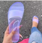 Naisesandaalid Seksikad suvekingad Naisele libisevad moesandaalid Slaidid Naiste l&auml;bipaistvad lamedad kingad 39 puhas