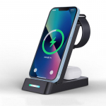 Laadimisdokk Apple'i mitmele seadmele 3-&uuml;hes kiire juhtmevaba laadija alus iPhone 14 13 12 11 Airpods Pro Iwatch 8 jaoks as picture must