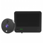 4,3-tolline traadita video sisetelefonis&uuml;steem uksekella sisetelefoni s&uuml;steem kaamera turvas&uuml;steemiga koos &ouml;ise n&auml;gemise, liikumisalarmiga must