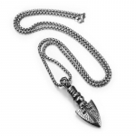 &Ouml;&ouml;klubi Hip Hop Aksessuaarid Trend Isikup&auml;rastatud Cross Blade Kaelakee Meeste ja naiste Titaanist terasest ehted 70cm