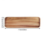 Akaatsiapuidust kohvialus Toidutassikud Dekoratiivne puidust kandik magustoidukandik Bambusest kommikandik Gongfu teealus 28*10*1.5cm