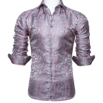 Luksuslikud s&auml;rgid meestele Navy Black Jacquard kootud lilleline siidist kleit-s&auml;rk pikkade varrukatega s&auml;rgid Barry.Wang 2XL