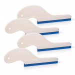 4 tk aknakaabits kummist veepuhasti tera vin&uuml;&uuml;list &uuml;mbrist&ouml;&ouml;riist j&auml;&auml;kaabits autos&otilde;idukite puhastust&ouml;&ouml;riist lumelabida toonimist&ouml;&ouml;riist 23*8cm /8.98*3.13inch valge/sinine