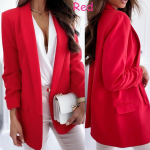 Naiste pikkade varrukatega &uuml;hev&auml;rviline &uuml;likond, vabaaja &otilde;huke p&auml;evakost&uuml;&uuml;m, suur suurus S-3XL XL punane