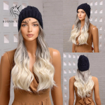 Blond Unicorn M&uuml;ts Parukad M&uuml;ts juustega Ombre Pruun Blond V&auml;rv Connect S&uuml;nteetilised Juuksepikendused Naistele Igap&auml;evane pidu k&otilde;rge temperatuur