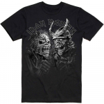 Iron Maiden Senjutsu Greyscale Heads must Unisex T-s&auml;rk S