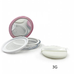 Kaasaskantav plastikust pulbrikarp k&auml;eshoitav t&uuml;hi lahtise pulbri pott koos s&otilde;elaga kosmeetikatoodete reisimeigipurgi s&otilde;elumiskonteiner