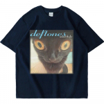 Deftones Around The Fur T-s&auml;rk Unisex naiste t&auml;navahip-hop Harajuku suurte l&uuml;hikeste varrukatega moodne must puuvillane T-s&auml;rk M