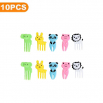 10 tk/komplekt loomapuuviljakahvel Bento l&otilde;unas&ouml;&ouml;k toidukvaliteediga plastikust minimultika lastele koogid puuviljad hambaork Bento tarvikud peokaunistus A set